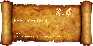 Merk Gotfrid névjegykártya